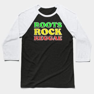 Roots Rock Reggae, Jamaica Rastafarian Baseball T-Shirt